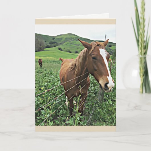 Horse Greeting Card Kaart (Voorkant)
