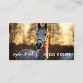 Horse Groom Photo Professional Visitekaartje (Voorkant)