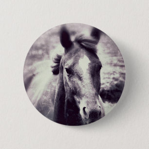 Horse Grunge Ronde Button 5,7 Cm