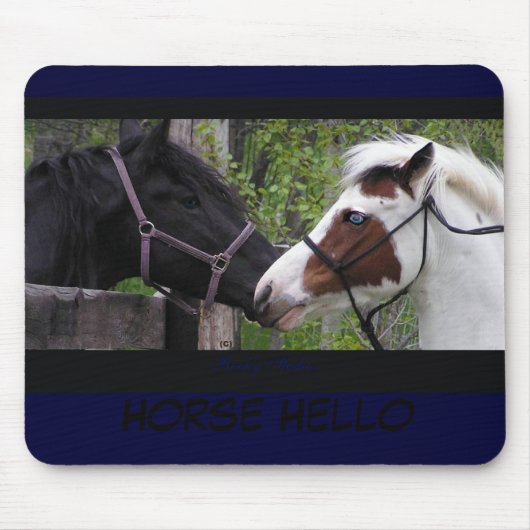 Horse Hallo Mousepad Muismat (Voorkant)