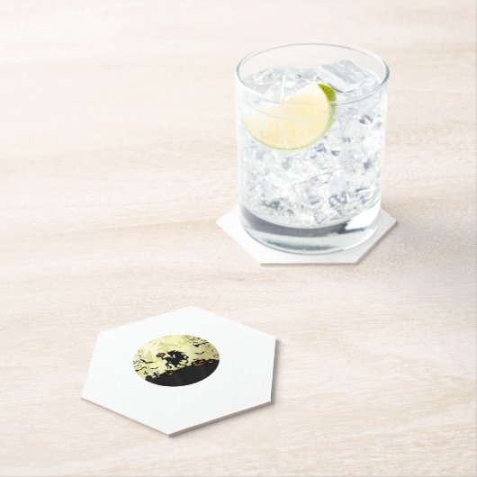 horse halloween headless horseman Pumpkin and moon Kartonnen Onderzetters (Insitu)