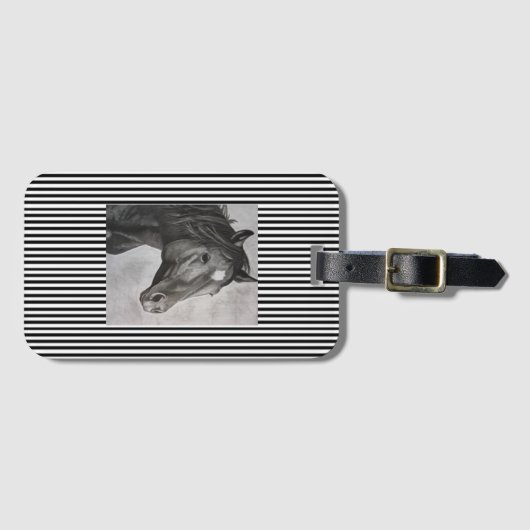 Horse Hand Drawn Art Bagagelabel (Voorkant (horizontaal))