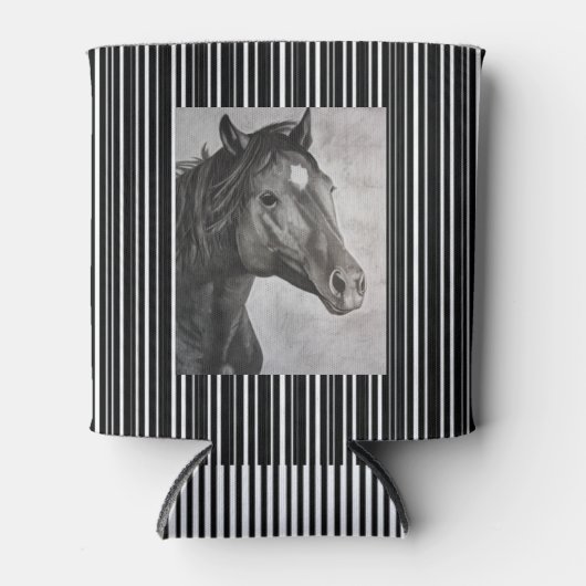 Horse Hand Drawn Art Blikjeskoeler (Voorkant)