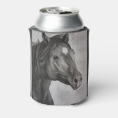 Horse Hand Drawn Art Blikjeskoeler (Blikje Achterkant)