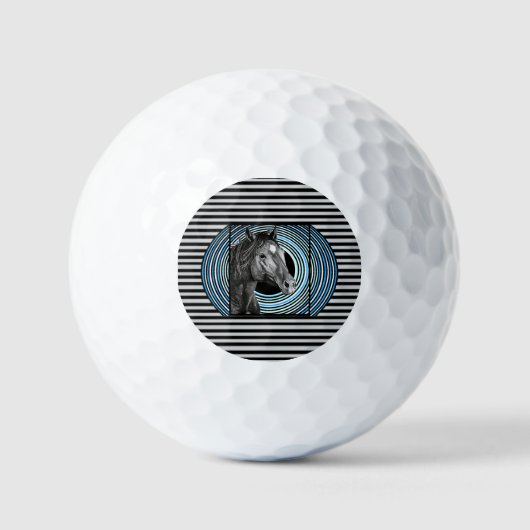 Horse Hand Drawn Art Golfballen (Voorkant)