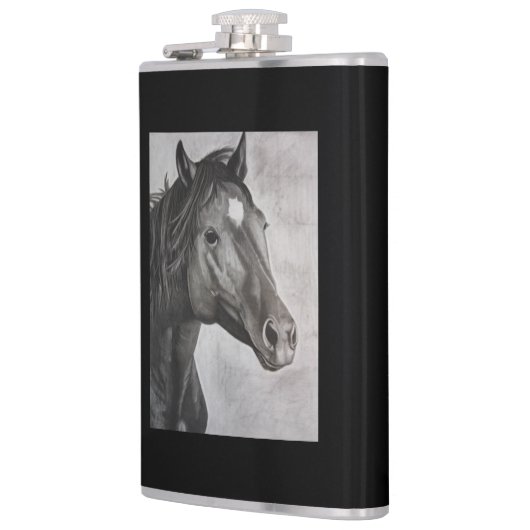 Horse Hand Drawn Art Heupfles (Links)