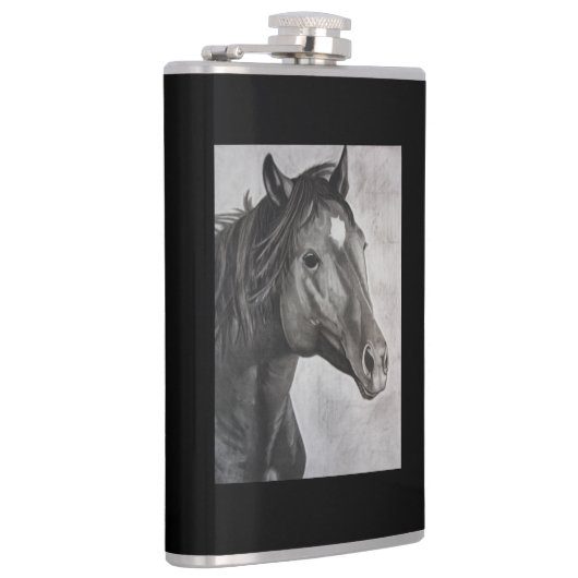 Horse Hand Drawn Art Heupfles (Rechts)