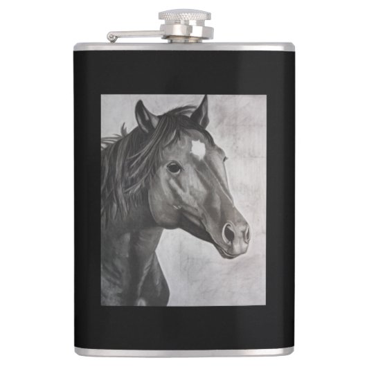 Horse Hand Drawn Art Heupfles (Voorkant)