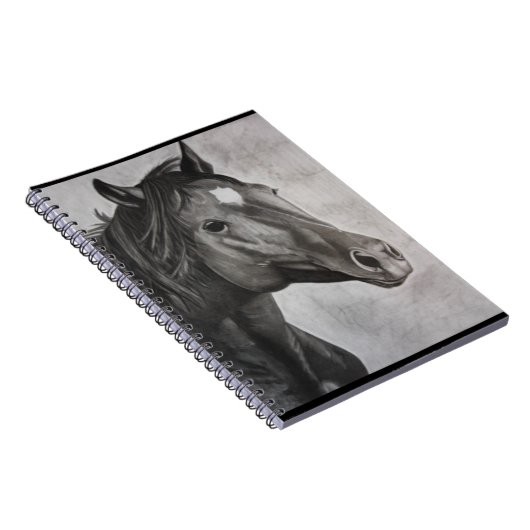 Horse Hand Drawn Art Notitieboek (Rechterzijde)