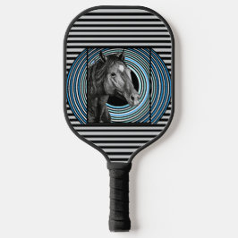 Horse Hand Drawn Art Pickleball Paddle