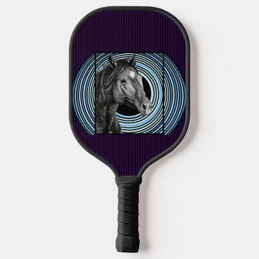 Horse Hand Drawn Art Pickleball Paddle (Achterkant)