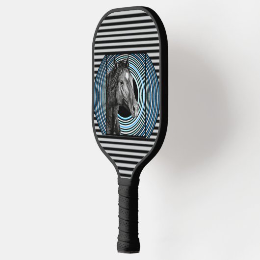 Horse Hand Drawn Art Pickleball Paddle (Links)