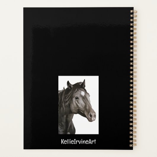Horse Hand Drawn Art Planner (Achterkant)