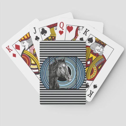 Horse Hand Drawn Art Pokerkaarten (Achterkant)
