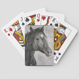 Horse Hand Drawn Art Pokerkaarten