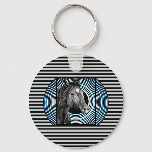 Horse Hand Drawn Art Sleutelhanger (Voorkant)