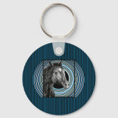 Horse Hand Drawn Art Sleutelhanger (Achterkant)