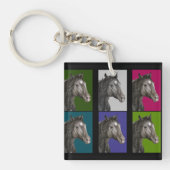 Horse Hand Drawn Art Sleutelhanger (voorkant)