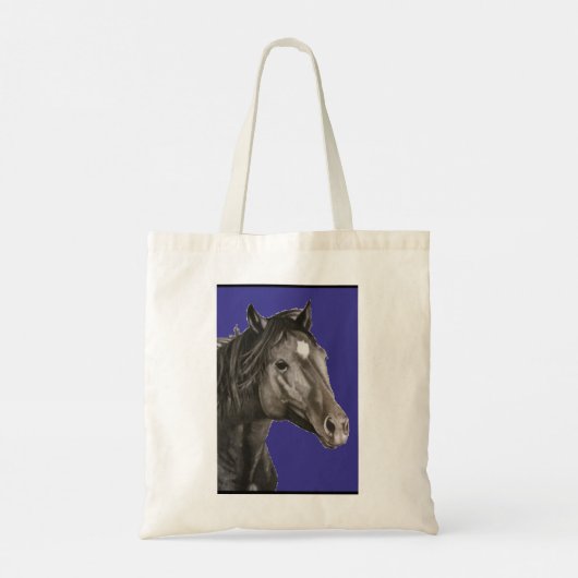 Horse Hand Drawn Art Tote Bag (Achterkant)