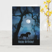 Horse Happy Birthday Kaart Dreams komt uit (Gele Bloem)