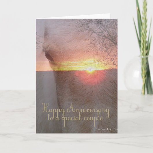 Horse Happy Jubileum Kaart (Voorkant)