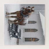 Horse Harnessed to a Sleigh By a Church Legpuzzel (Horizontaal)