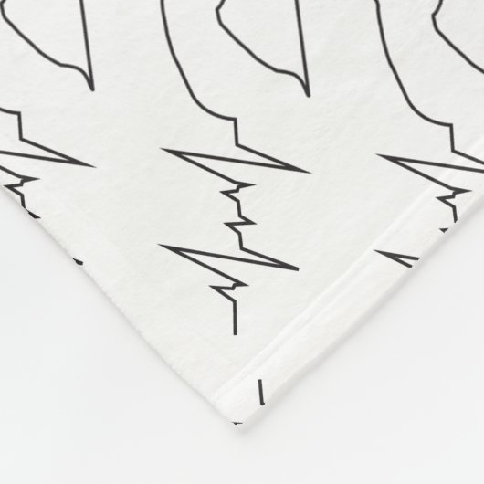 Horse hartslag fleece deken (Hoek)