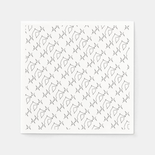 Horse hartslag servetten (Voorkant)