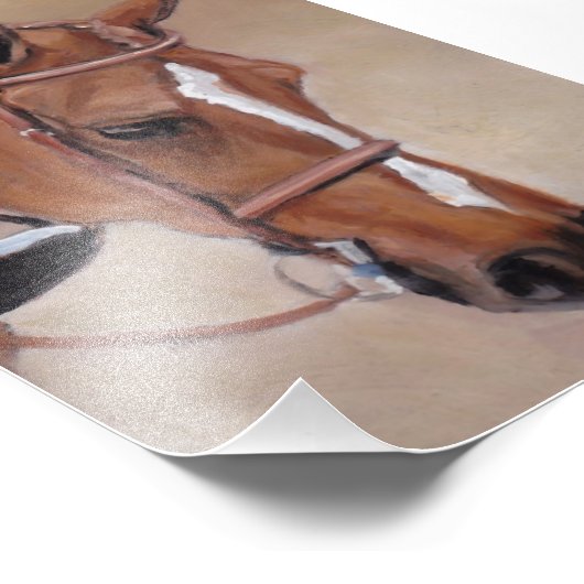 Horse Head Art afdrukken Foto Afdruk (Hoek)