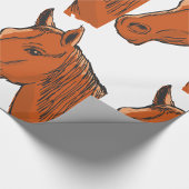 Horse Head Brown Boerderij Animal Cadeaupapier