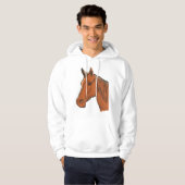 Horse Head Brown Boerderij Animal Hoodie (Voorkant volledig)