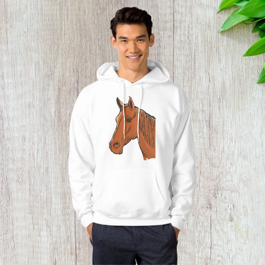 Horse Head Brown Boerderij Animal Hoodie