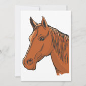 Horse Head Brown Boerderij Animal Kaart (Voorkant)