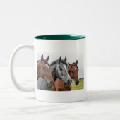 Horse Head Classic Witte Mok Ruitersport Groene Ra (Links)