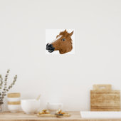 Horse Head Creepy-masker Poster (Keuken)