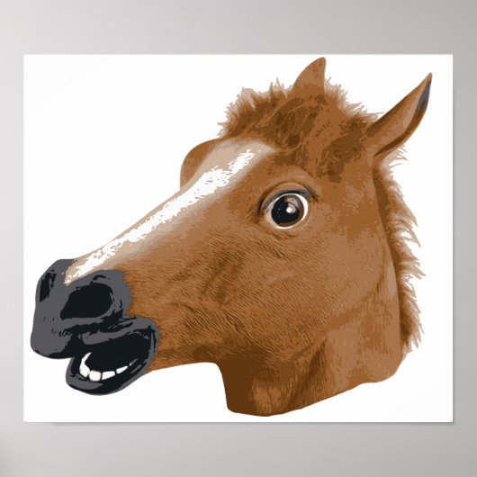Horse Head Creepy-masker Poster (Voorkant)