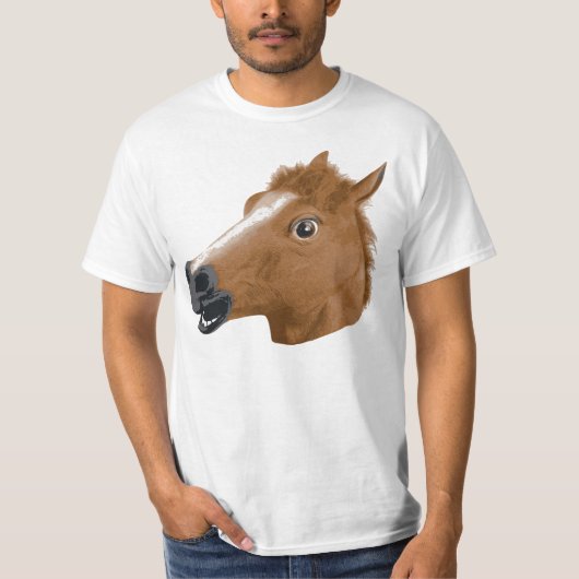 Horse Head Creepy-masker T-shirt (Voorkant)