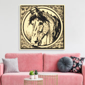  Horse Head-schets Canvas Afdruk (Insitu (Woonkamer))