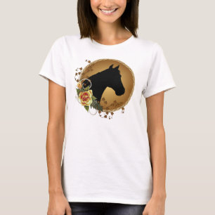Horse Head Silhouette Babydoll T-shirt