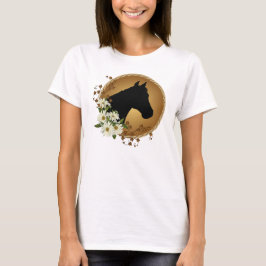 Horse Head Silhouette Dames T-shirt