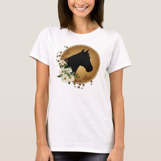 Horse Head Silhouette Dames T-shirt (Voorkant)