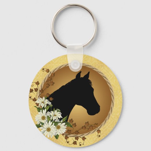 Horse Head Silhouette Sleutelhanger (Voorkant)