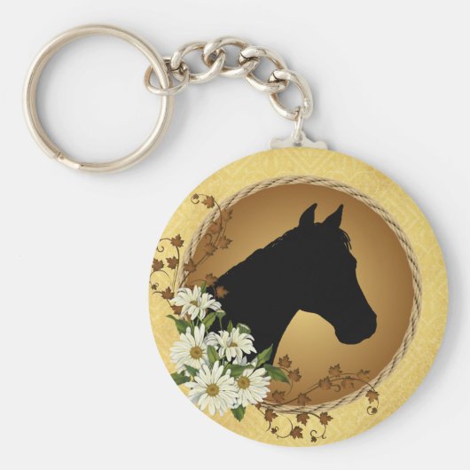 Horse Head Silhouette Sleutelhanger (Voorkant)