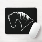 Horse Head Siloquette MOUSEPAD Muismat (Met muis)