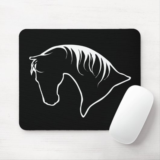 Horse Head Siloquette MOUSEPAD Muismat (Met muis)