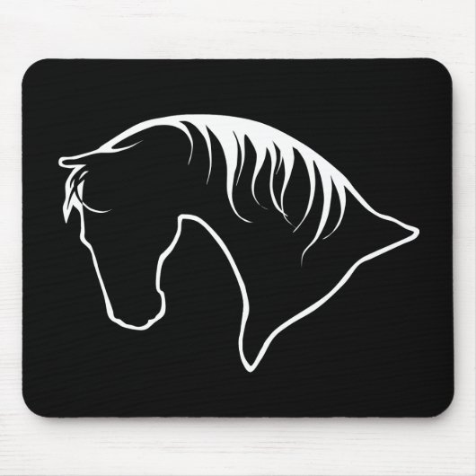 Horse Head Siloquette MOUSEPAD Muismat (Voorkant)