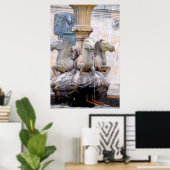 Horse Headed Fountain, Spanje Poster (Thuiskantoor)