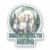 Horse Health Hero,  dierenarts, Equine Sticker (Voorkant)