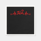 Horse Heartbeat Horseshoe Stable Equestrian Gift Servet (Voorkant)