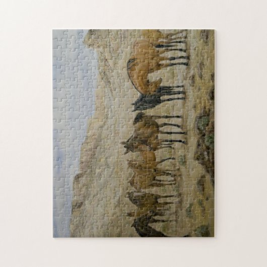 Horse Herd Puzzle Legpuzzel (Verticaal)